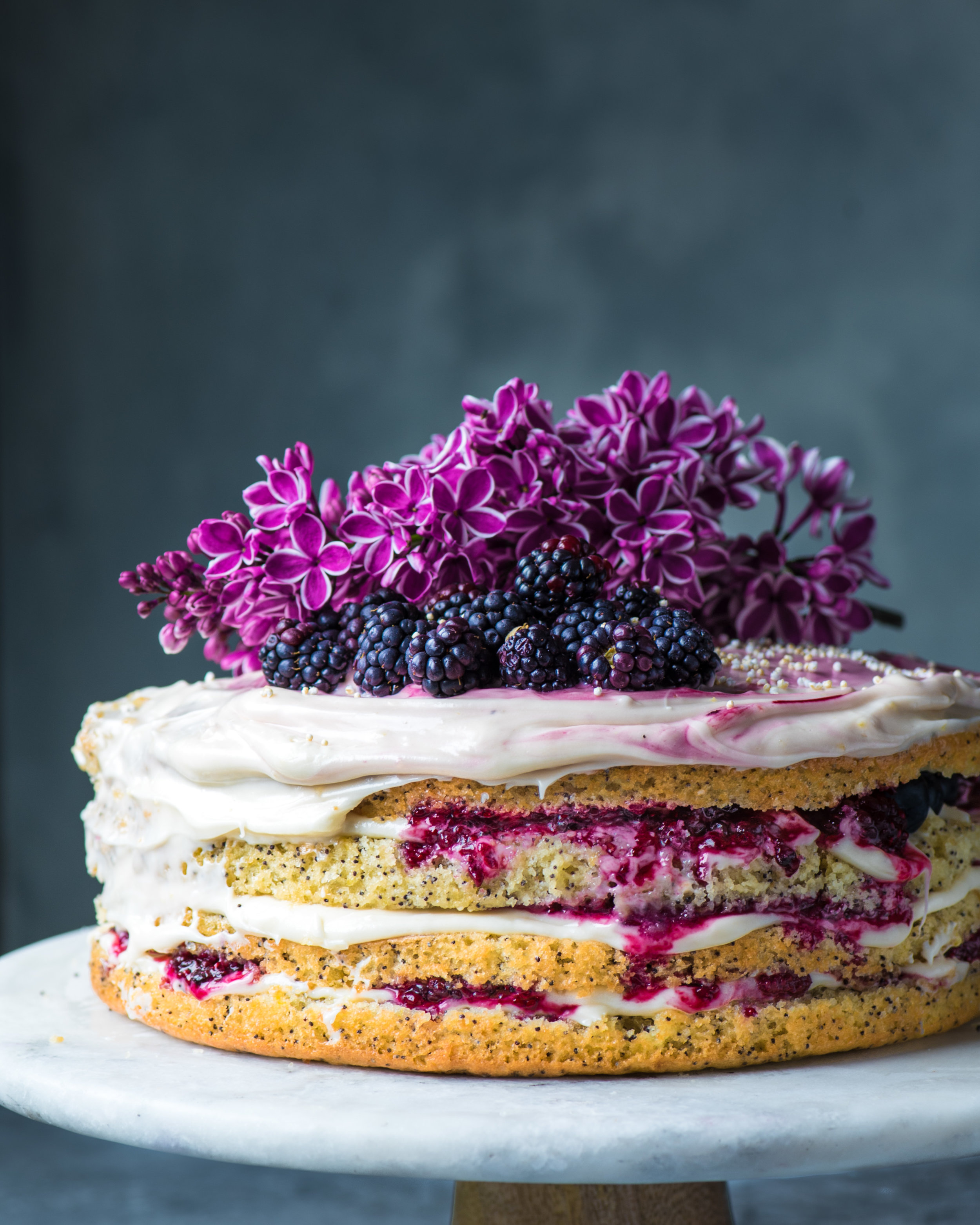 Vegan Lemon Poppy Seed Layer Cake