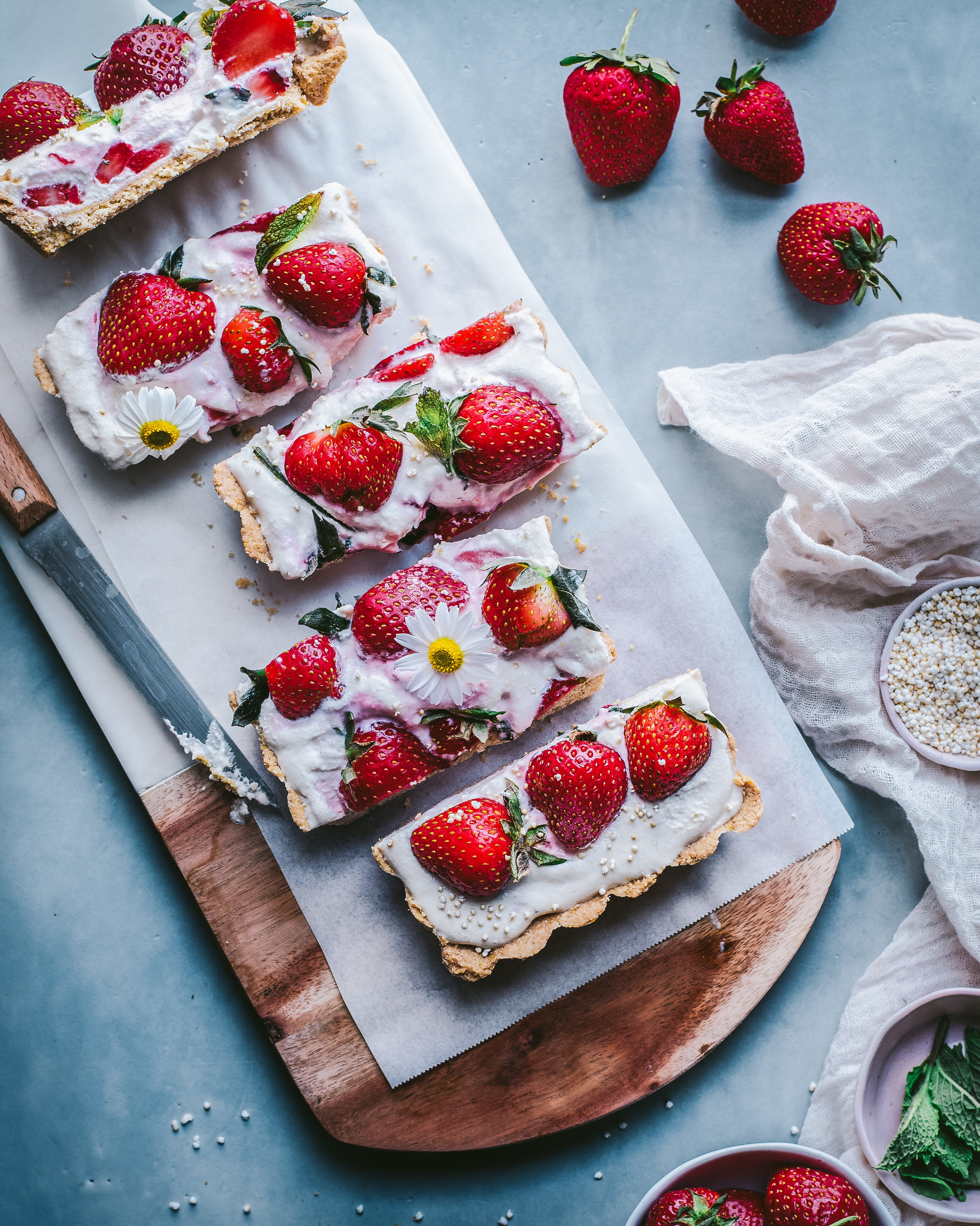 Vegan Strawberries and Cream Tart