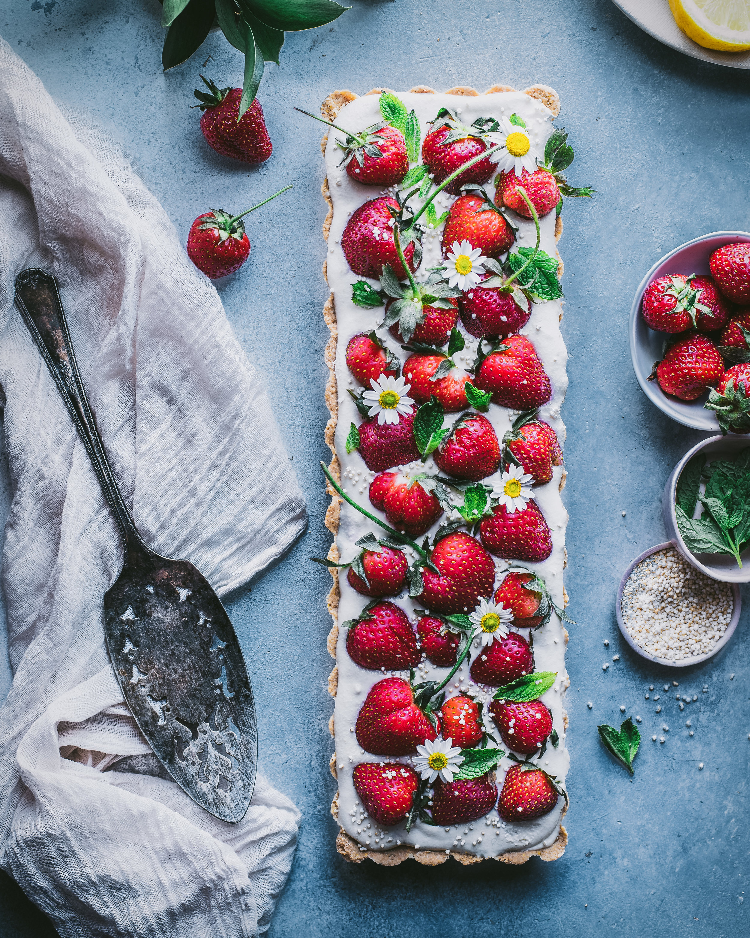 Vegan Strawberries and Cream Tart