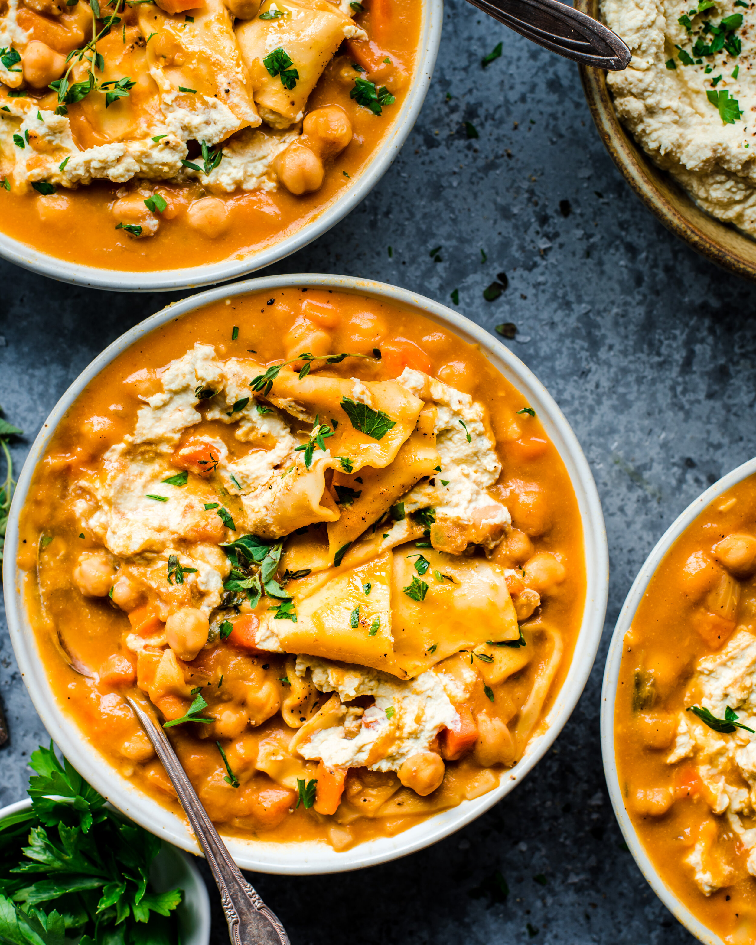 Instant Pot Pumpkin Lasagna Soup (Vegan)