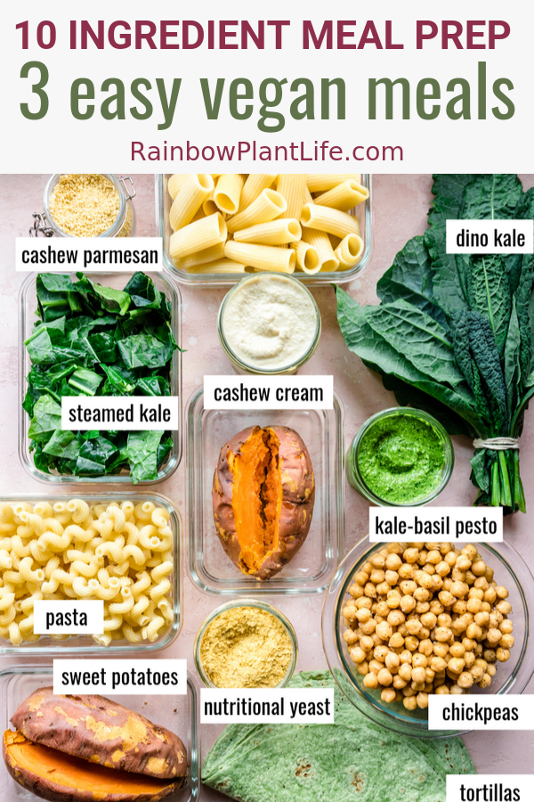 Verwonderlijk Vegan Meal Prep: 10 Ingredients, 3 Easy Vegan Meals — Rainbow UY-53