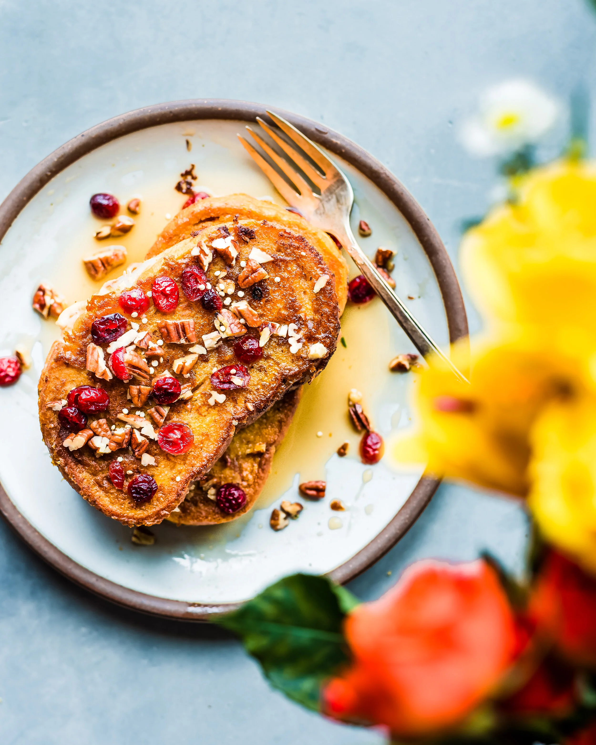 Vegan Pumpkin Stuffed French Toast Rainbow Plant Life