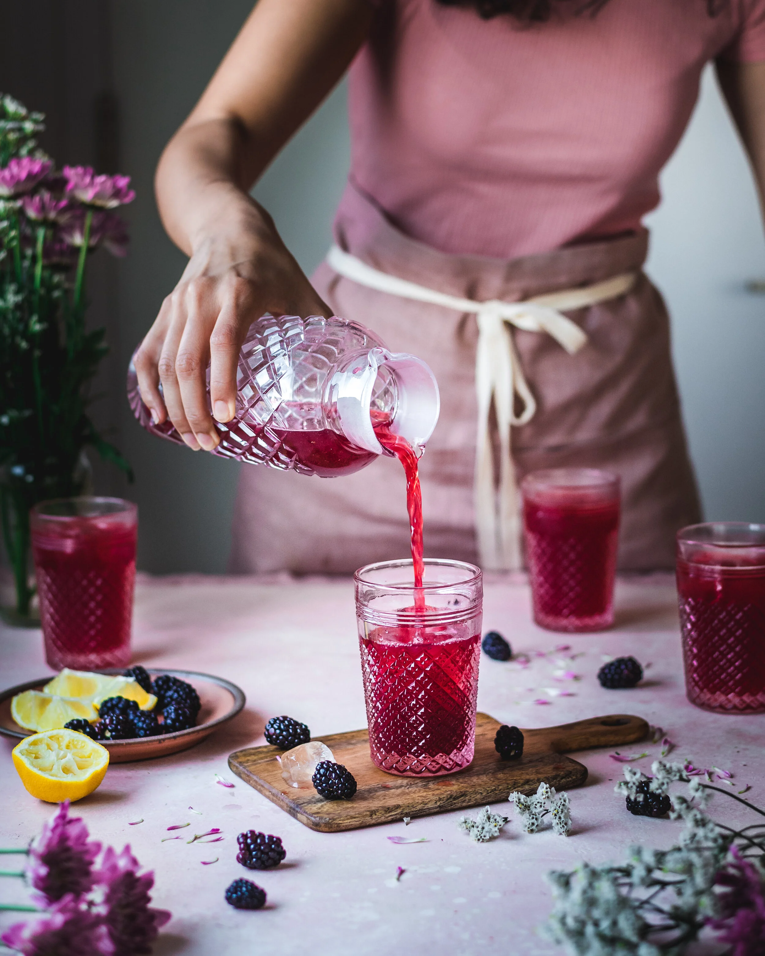 Healthy Blackberry Basil Lemonade Rainbow Plant Life