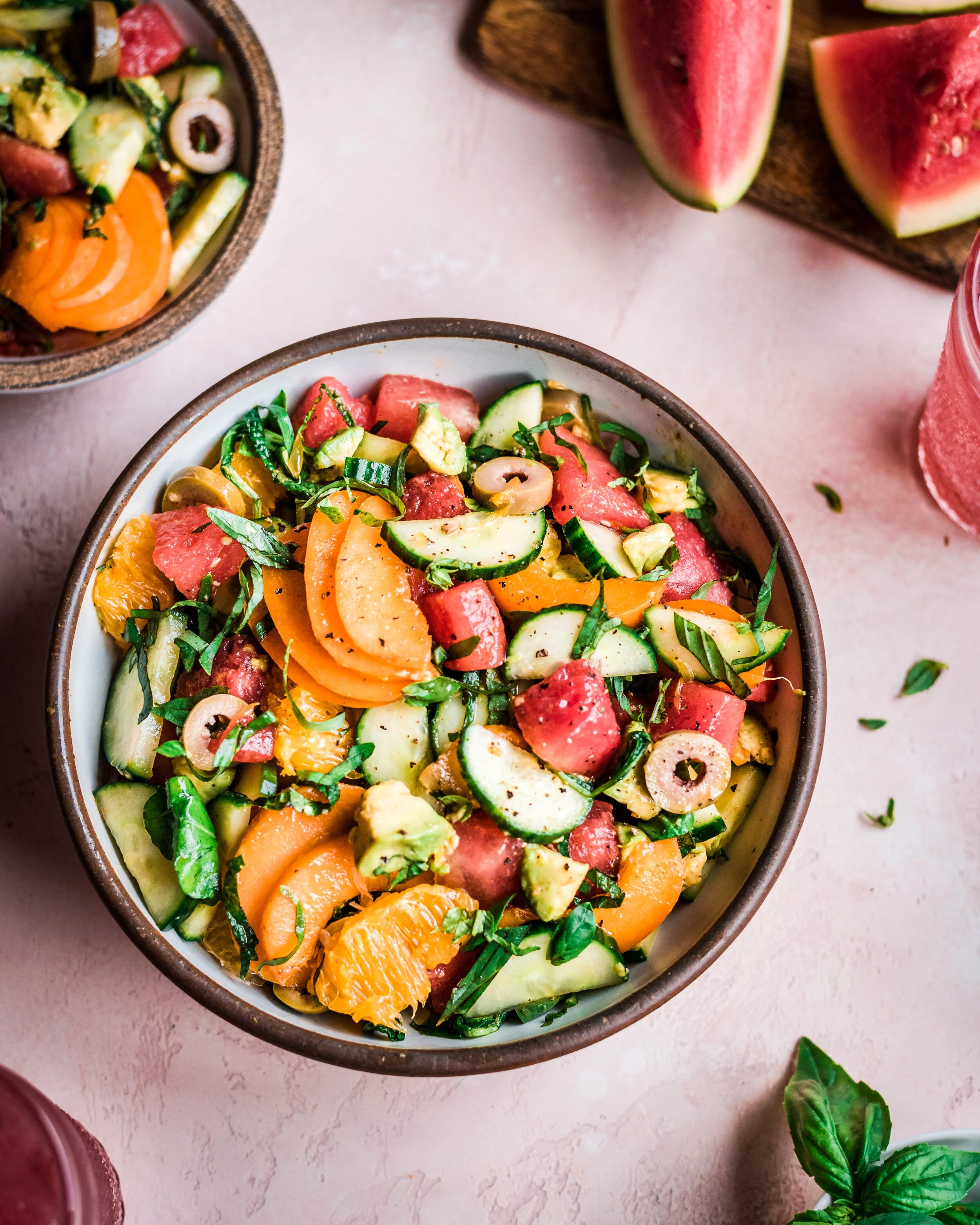 Watermelon Cucumber Salad with Mint and Basil — Rainbow Plant Life