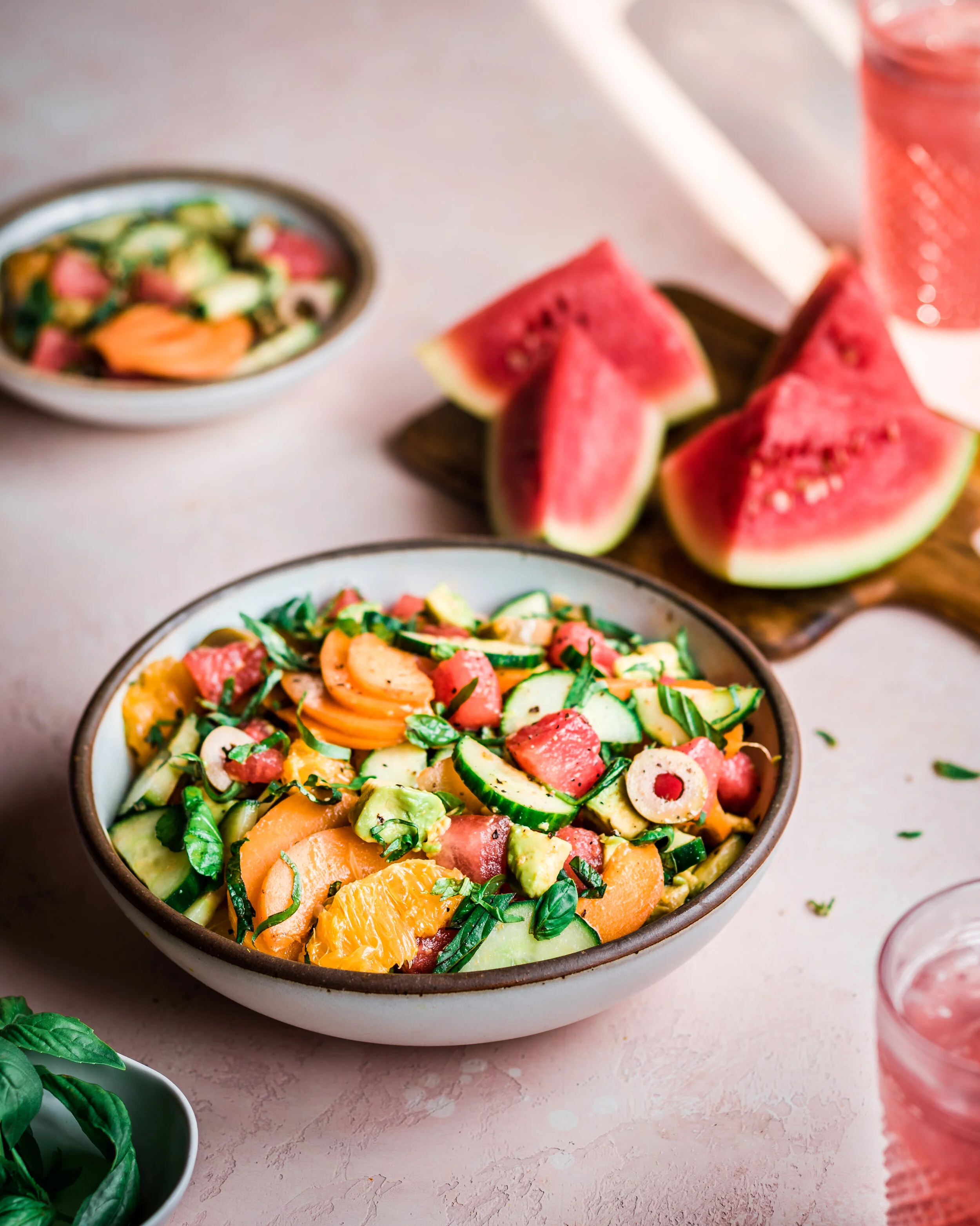 Watermelon Cucumber Salad with Mint and Basil — Rainbow Plant Life