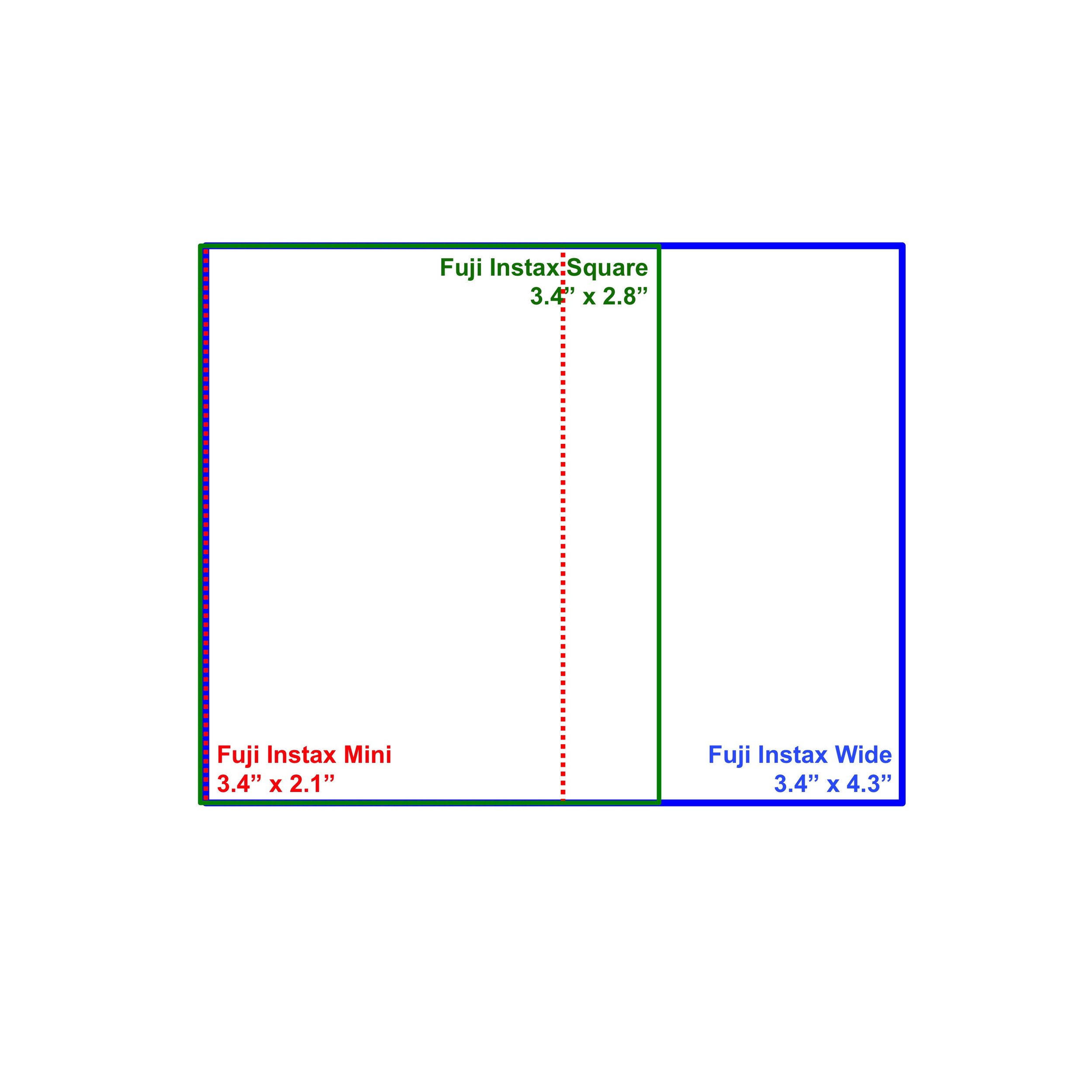 marked mover trofast Fujifilm Instax Photo Size (Mini vs. Square vs. Wide) — EVERYTHING INSTAX -  Instax Camera Reviews & More