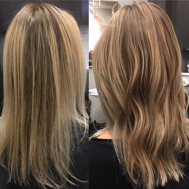 Before and After of another Fall blonde🍂