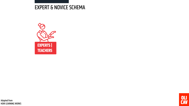 Expert & Novice Schema | adapted from Ambrose et al's How Learning Works, 2010