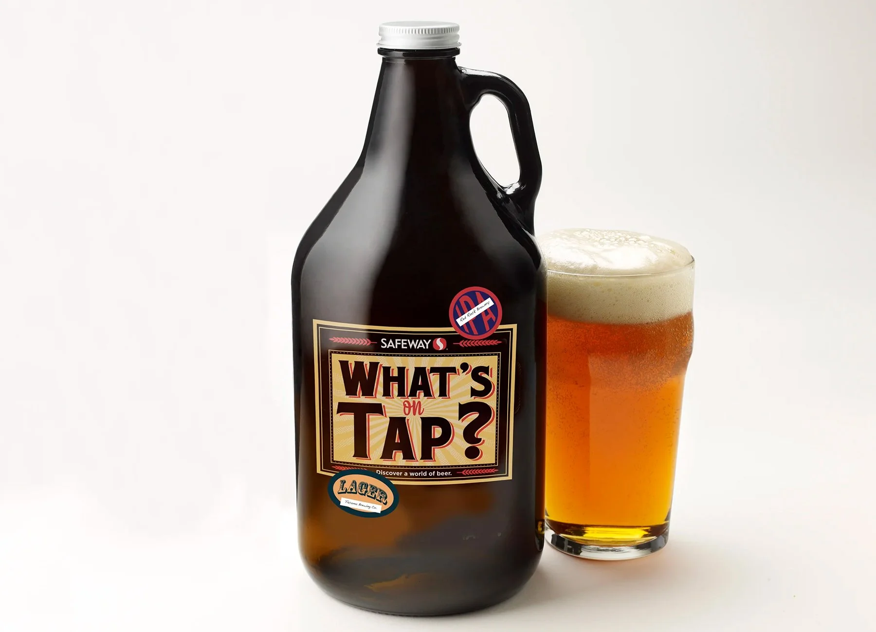 Package design concept for reusable beer growler