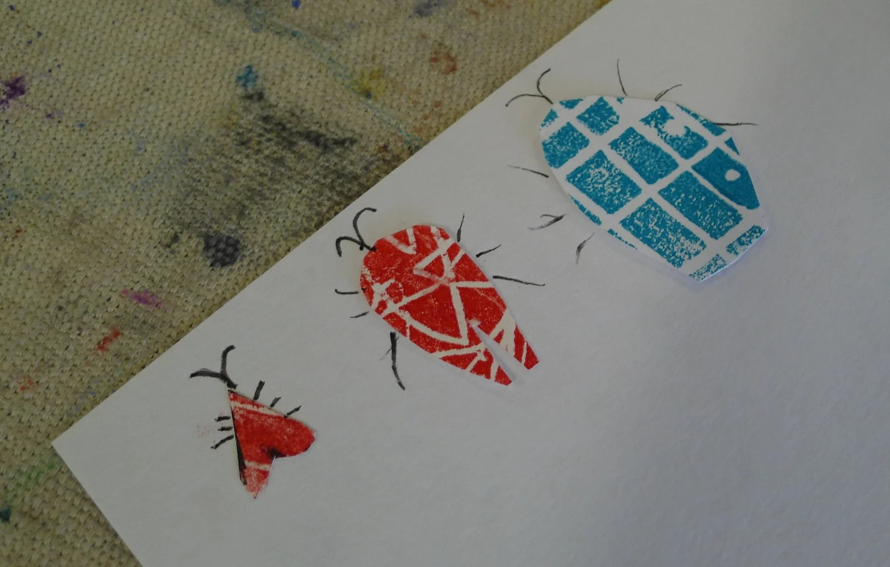 Amazon Insect-Inspired Printmaking, Grade 2, 2017