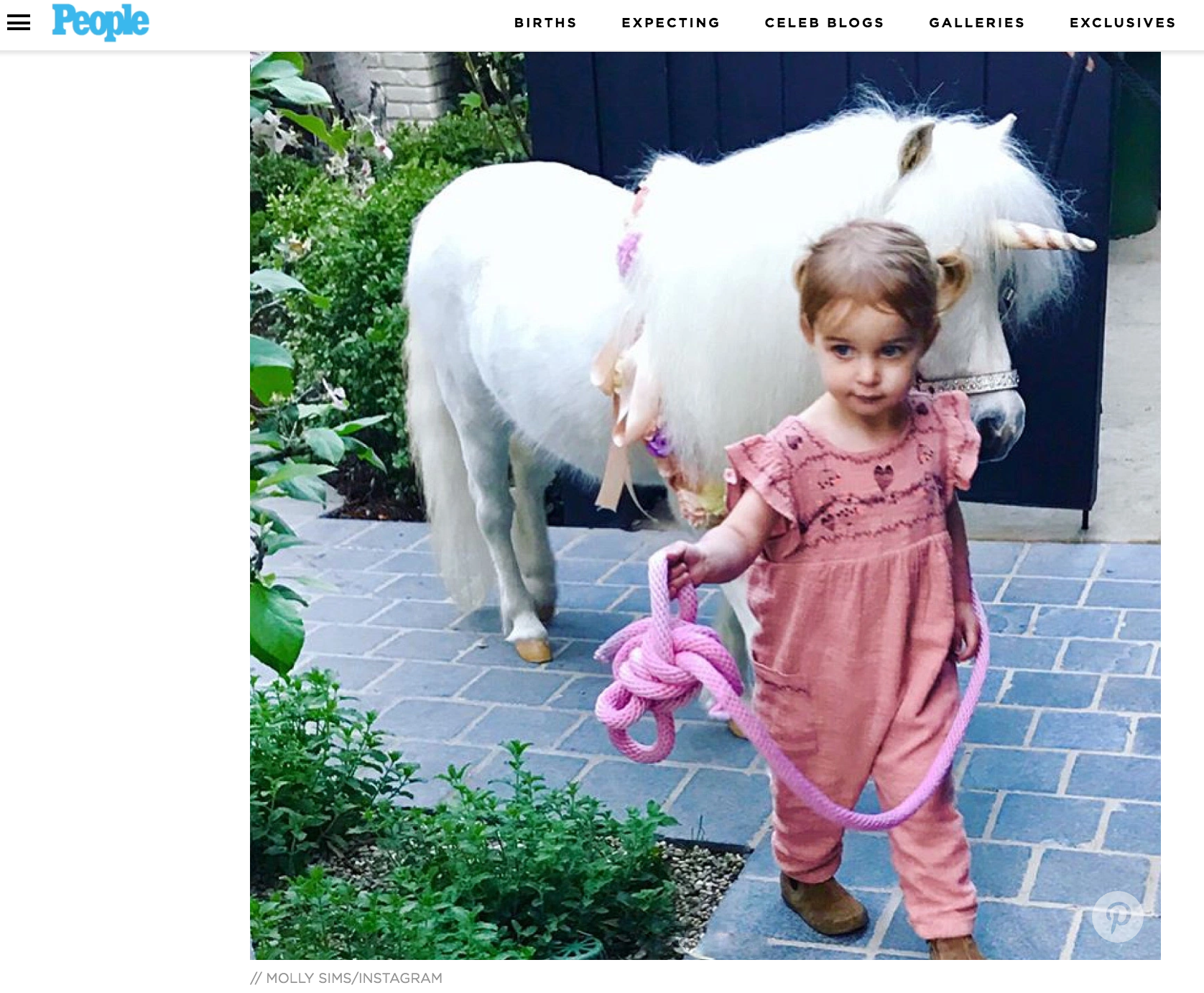 People Magazine Article w/Uni + Molly Sim's Daughter