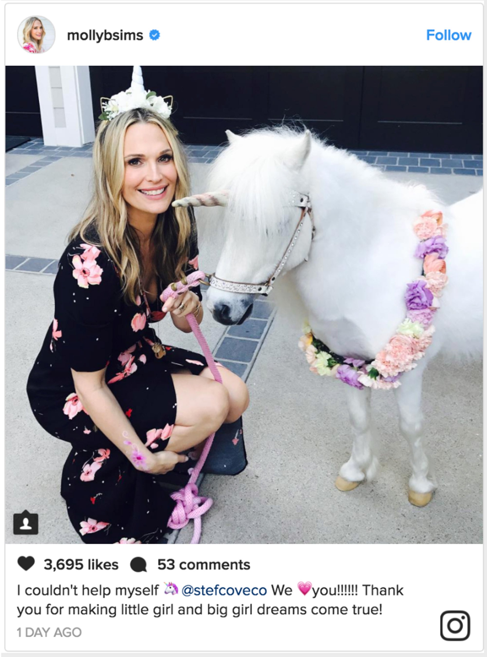 Uni at Molly Sims’ Daughter’s Birthday Party – Featured in People Magazine