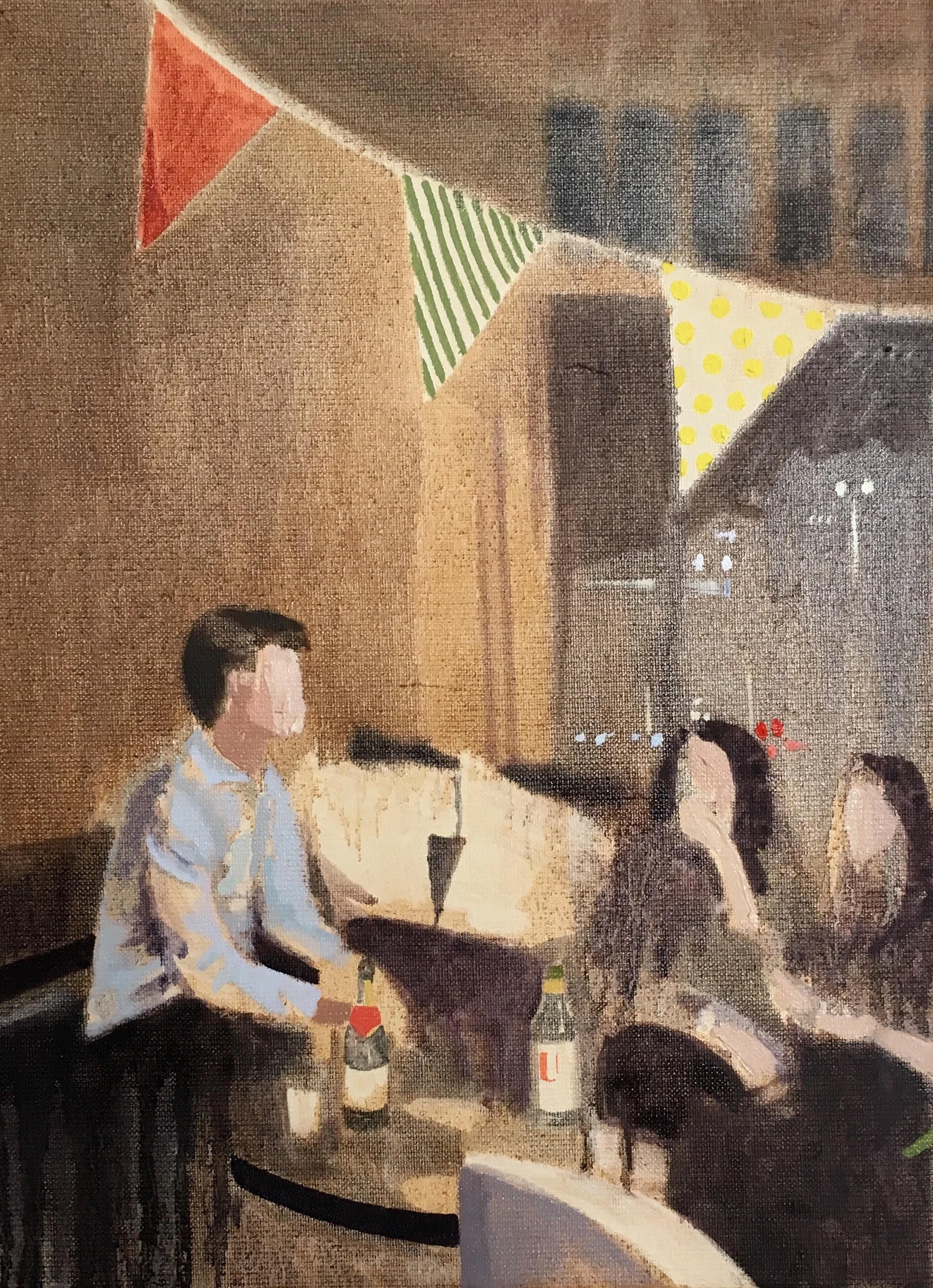 The Conversation, oil on canvas, 40 x 30 cm, 2019 (In Private Collection)