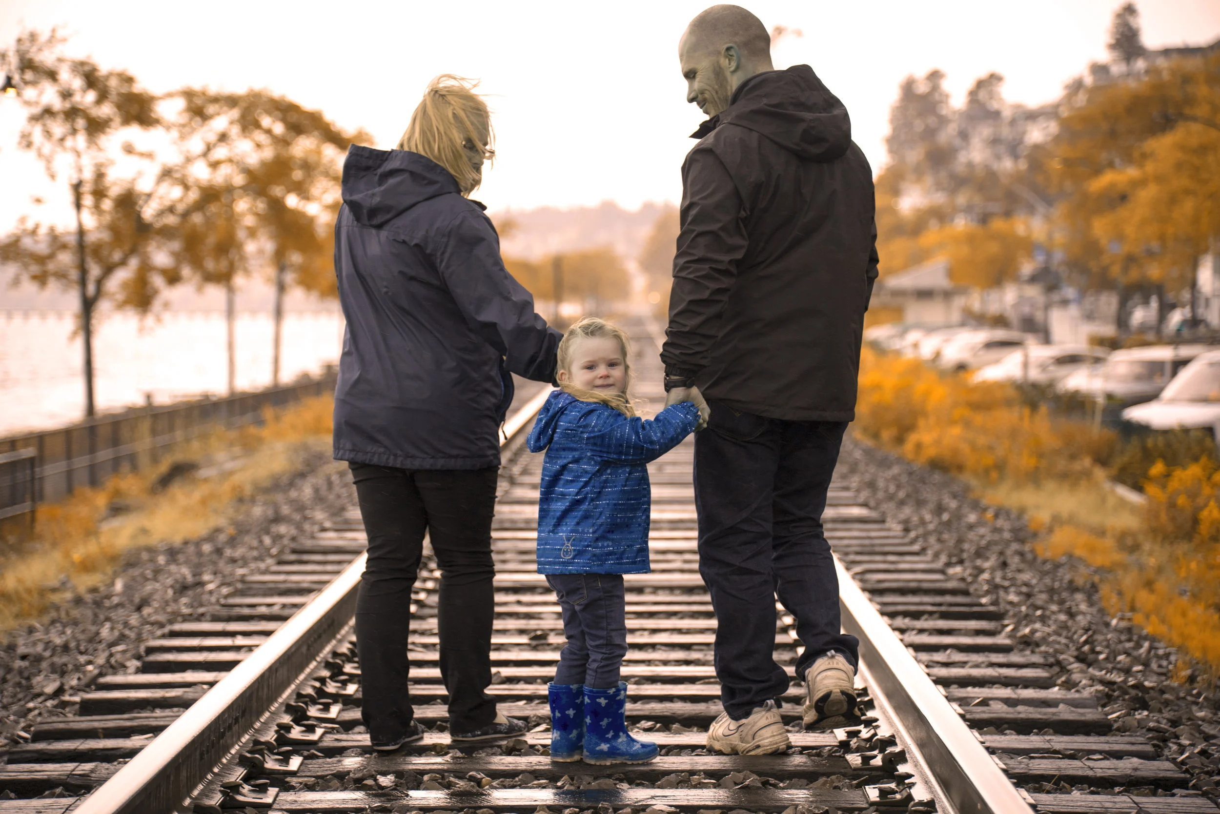 Family portrait, fall in Vancouver