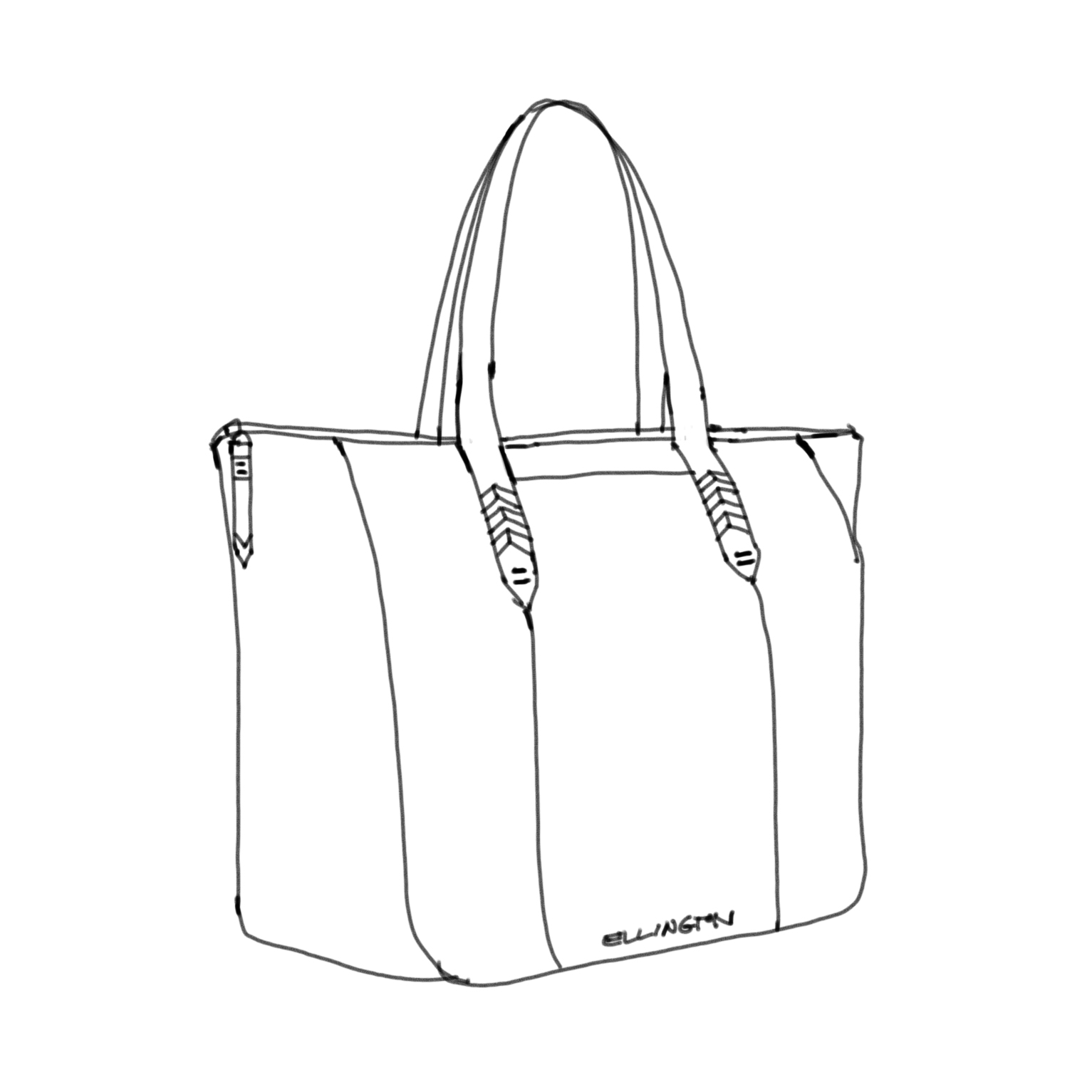 Delia Tote Concept Drawing