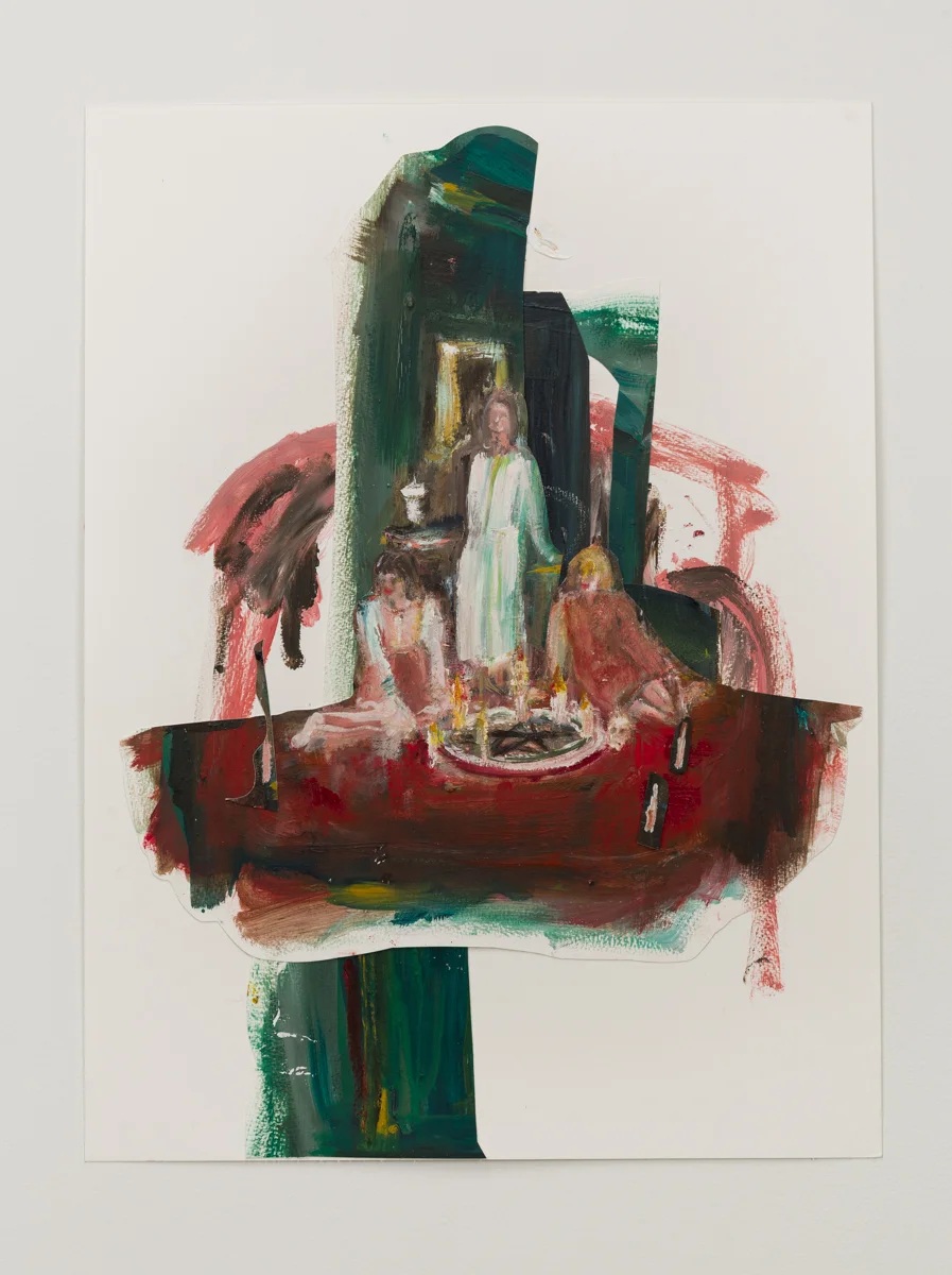 Hard Habit to Break, 15"x20", acrylic and oil collage on paper