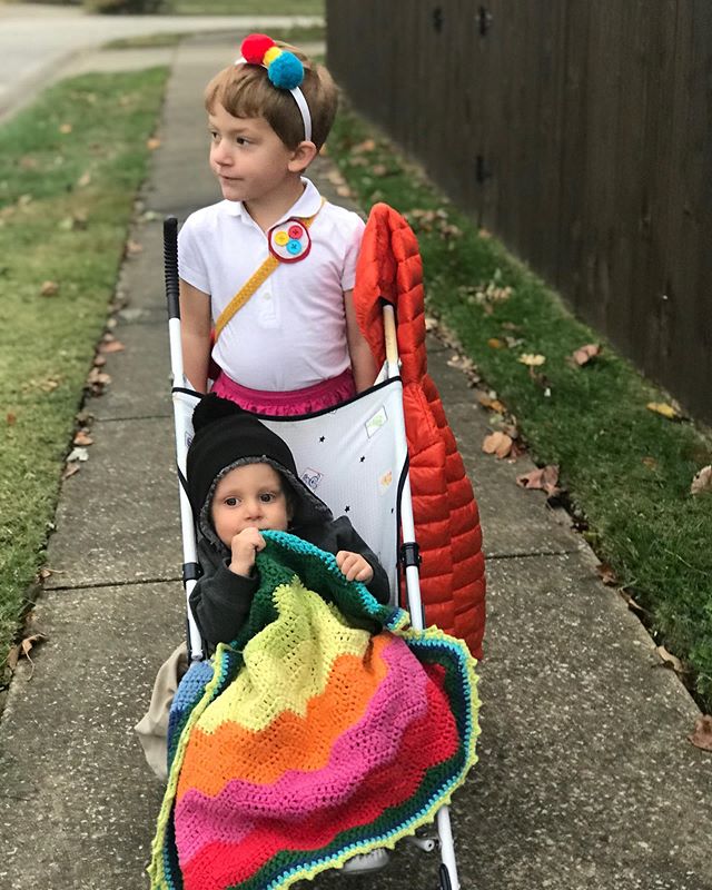 We had a very happy Halloween and we hope you did to.  We didn&rsquo;t get many trick-or-treaters at Nana&rsquo;s so we went out looking for the fun.  We found it! Walking the same streets I trick-or-treated as a kid.
.
.
Also, #babydukebrown refused