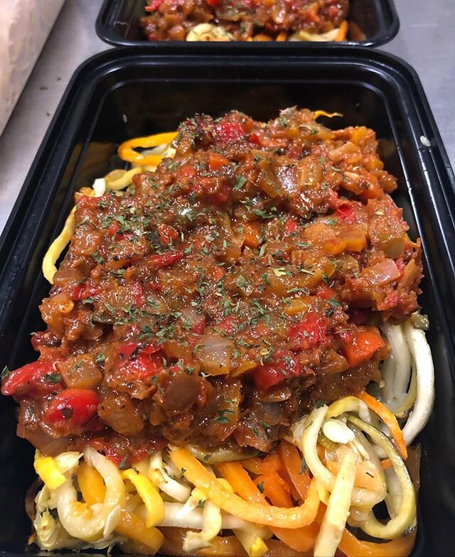 Veggie Bolognese over zoodles #baltimoremealdelivery