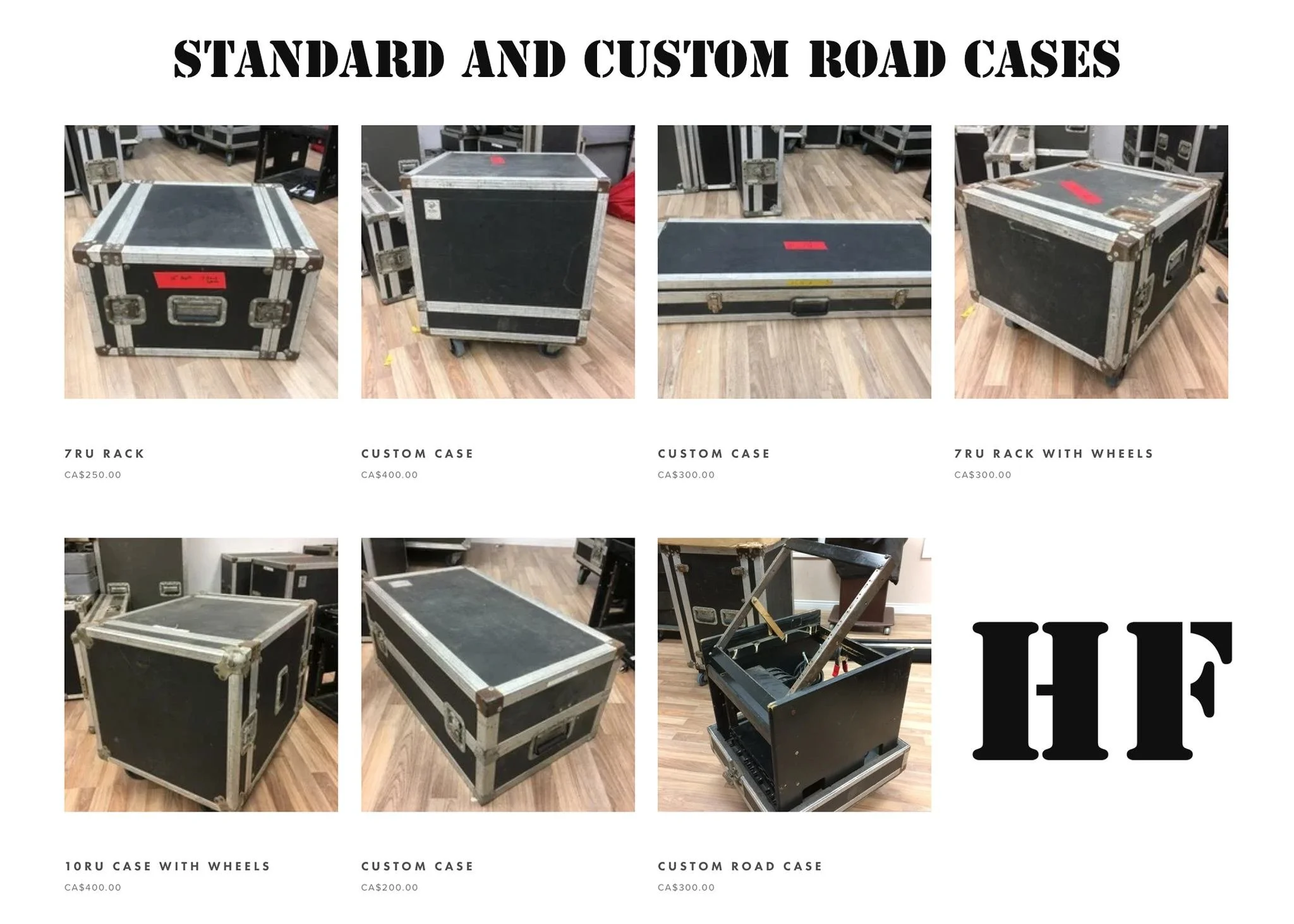 We have a number of used custom road cases for sale. Take a look on our website for these, and many other great items! 

If you're looking for an item that isn't listed, please reach out and we'll do our best to find the perfect item for you. 

link 
