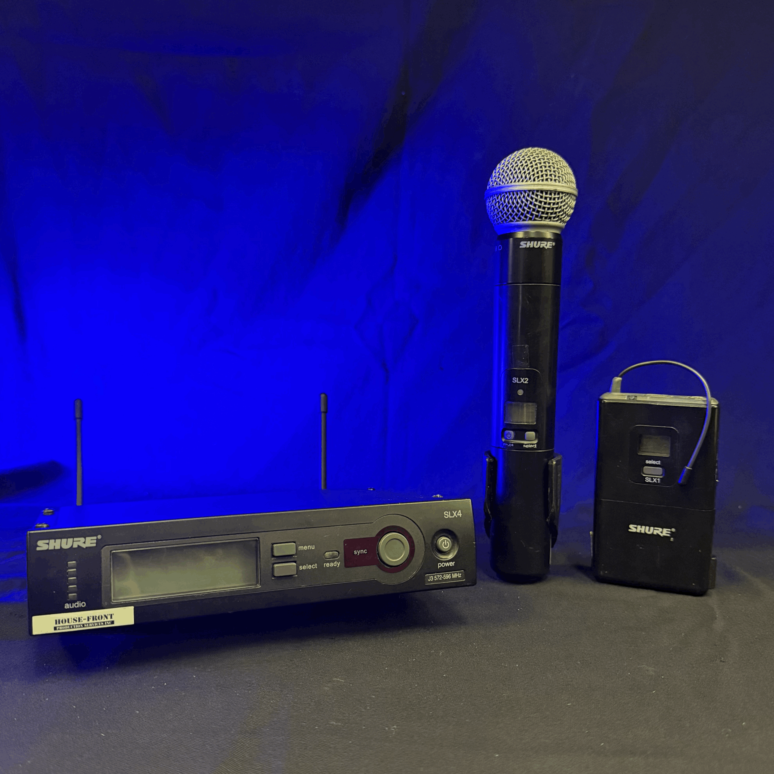 Shure SLX Kit (Recevier, SLX2 Handheld, SLX1 Beltpack)