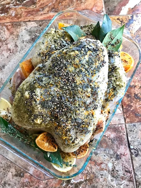 Prepped and ready to pop in the fridge for 2 days.