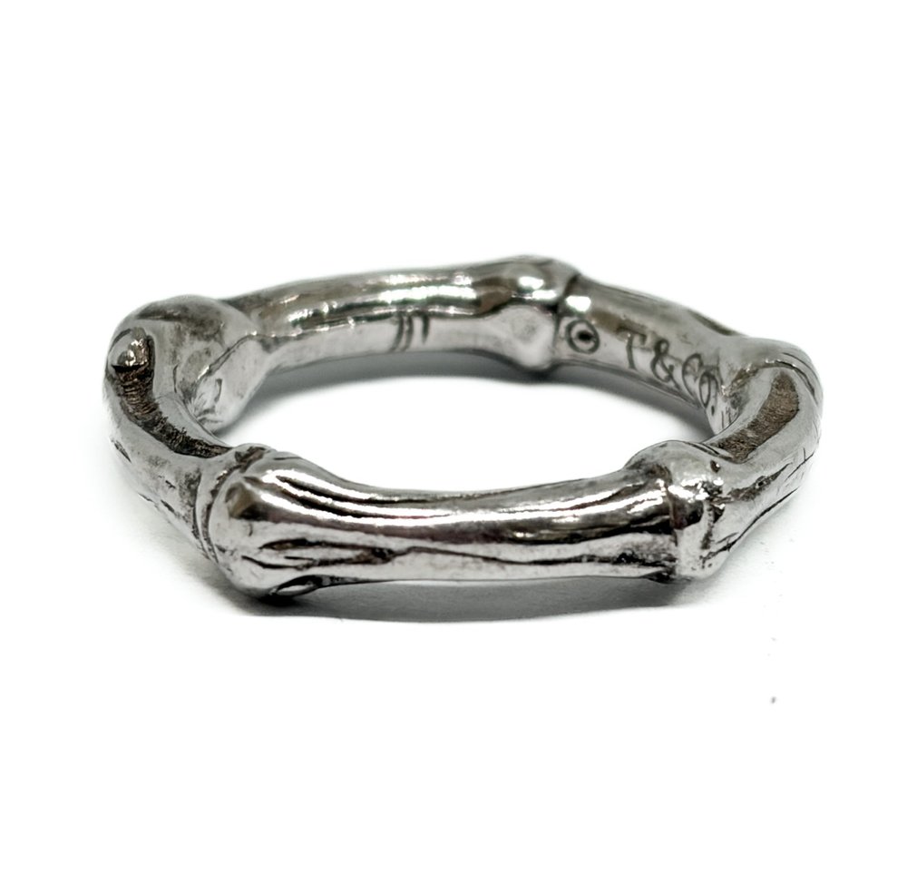 アクセサリー Tiffany & Co. Bamboo Ring 1996 Silver Tiffany & Co. 1996 Vintage Sterling Silver Bamboo Ring Size 7.75