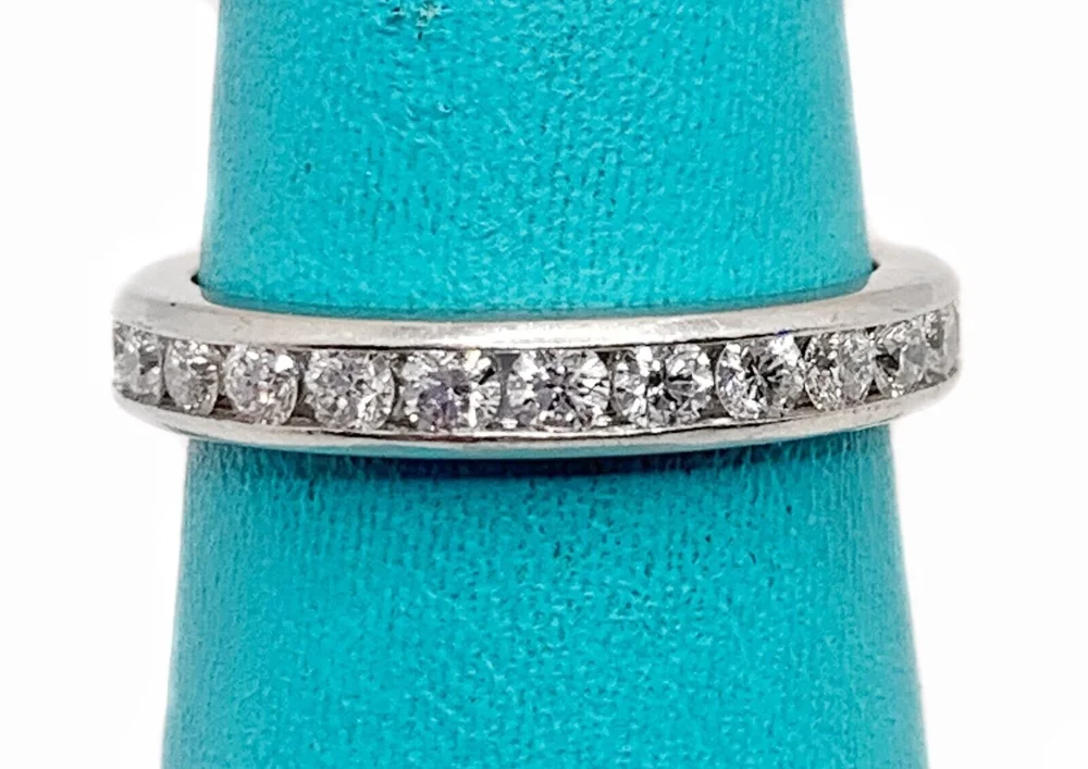 Tiffany Platinum And Emerald Eternity Ring Tiffany Co Platinum
