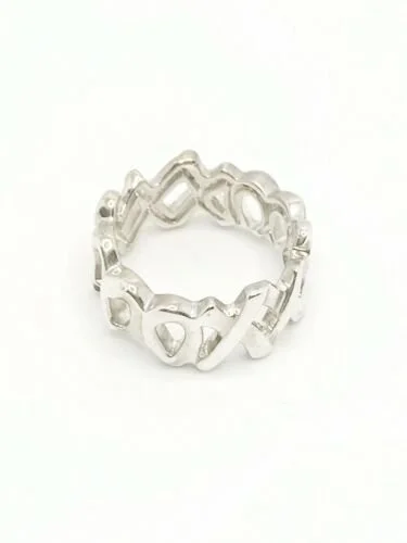 Tiffany Paloma Picasso SS Love Kisses Ring XO Size