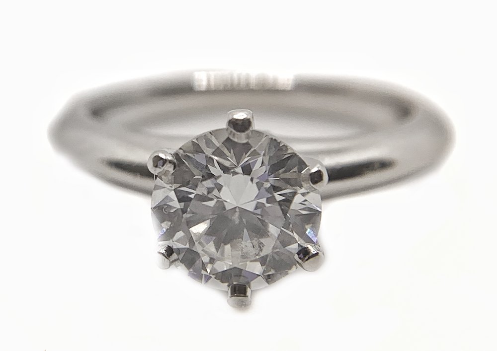 Tiffany & Co. Six Prong Classic Solitaire Engagement Ring