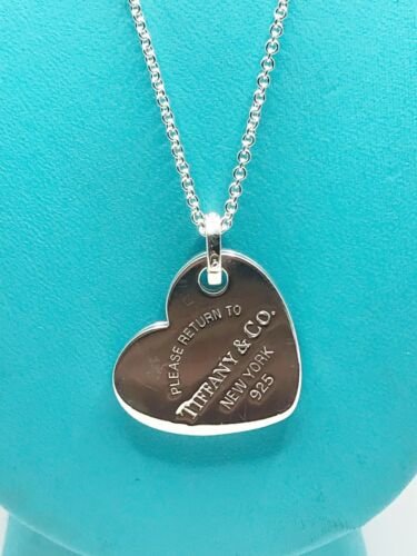 Tiffany & Co. Sterling Silver Large HeartDouble Return to Tiffany  Necklace 18 — DeWitt's Diamond & Gold Exchange