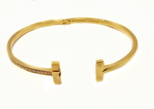 Louis Vuitton 18 Karat Yellow Gold Diamond Clous Bangle Bracelet