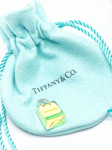 Tiffany & Co. Shopping Bag 18K Two Tone Gold Charm 5.8g — DeWitt's