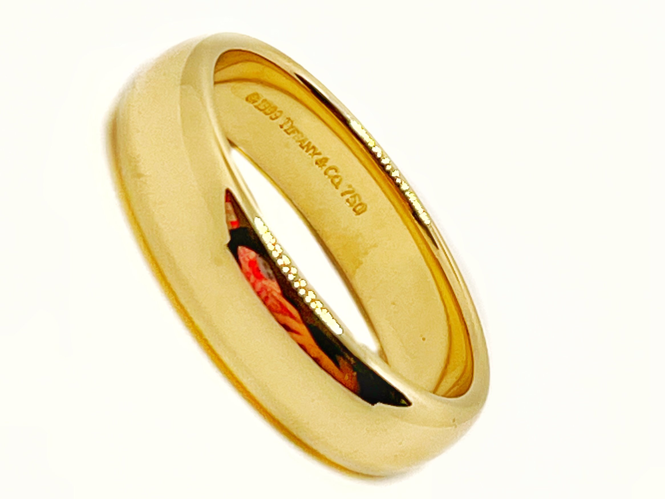 Tiffany & Company 18K 6mm Wedding Band Size 11 — DeWitt's Tiffany & Company 18K 6mm Wedding Band Size 11 — DeWitt's