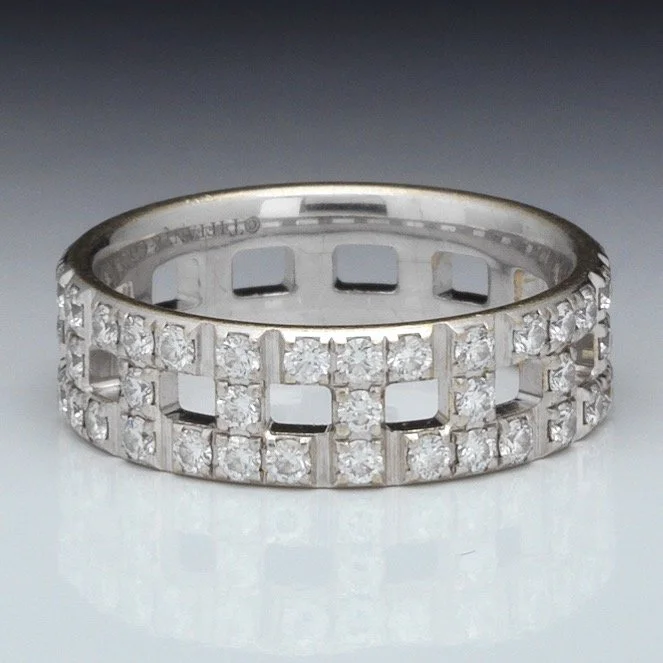 Tiffany Company 18 Karat White Gold True T Diamond Eternity Band Ring —  DeWitt's Diamond Gold Exchange