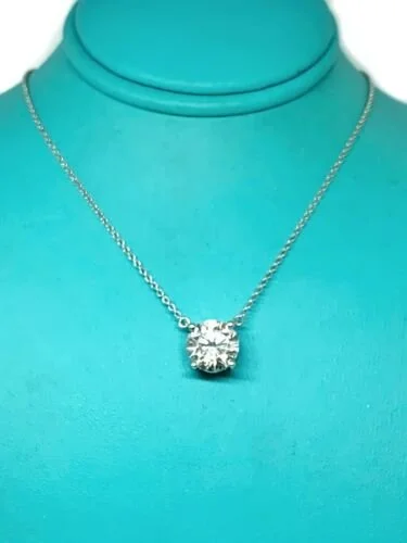 Tiffany Company Diamond Solitaire Necklace — DeWitt's Diamond Gold  Exchange