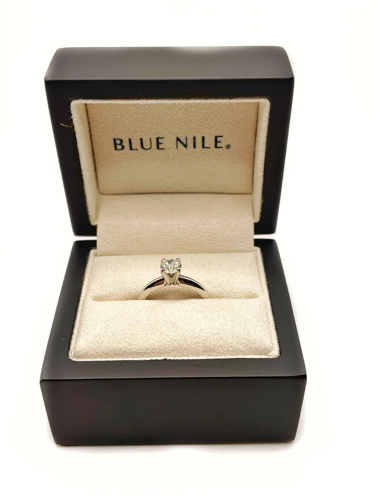 Blue Nile GIA Certified Solitaire Carat F-VVS1 Triple