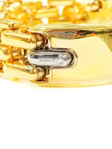 Baraka Men's 18K Gold Diamond Rubber Bracelet