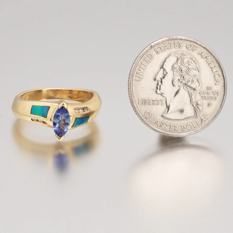 14K Tanzanite, Opal Inlay and Diamond Ring﻿ — DeWitt's Diamond Gold  Exchange