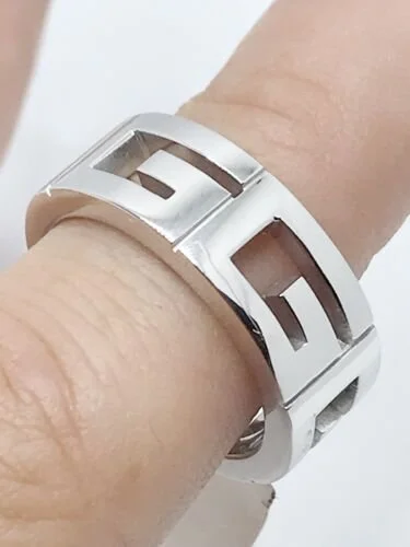 NWT Gucci 18KWG G Logo Band Ring Size 5.75 — DeWitt display picture 2