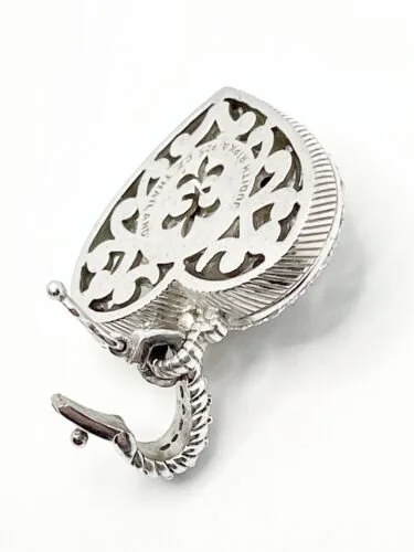 Rehausseur De Pendentif Judith Ripka - Citrine Citron & Zircone - Argent Sterling 925 Ovale