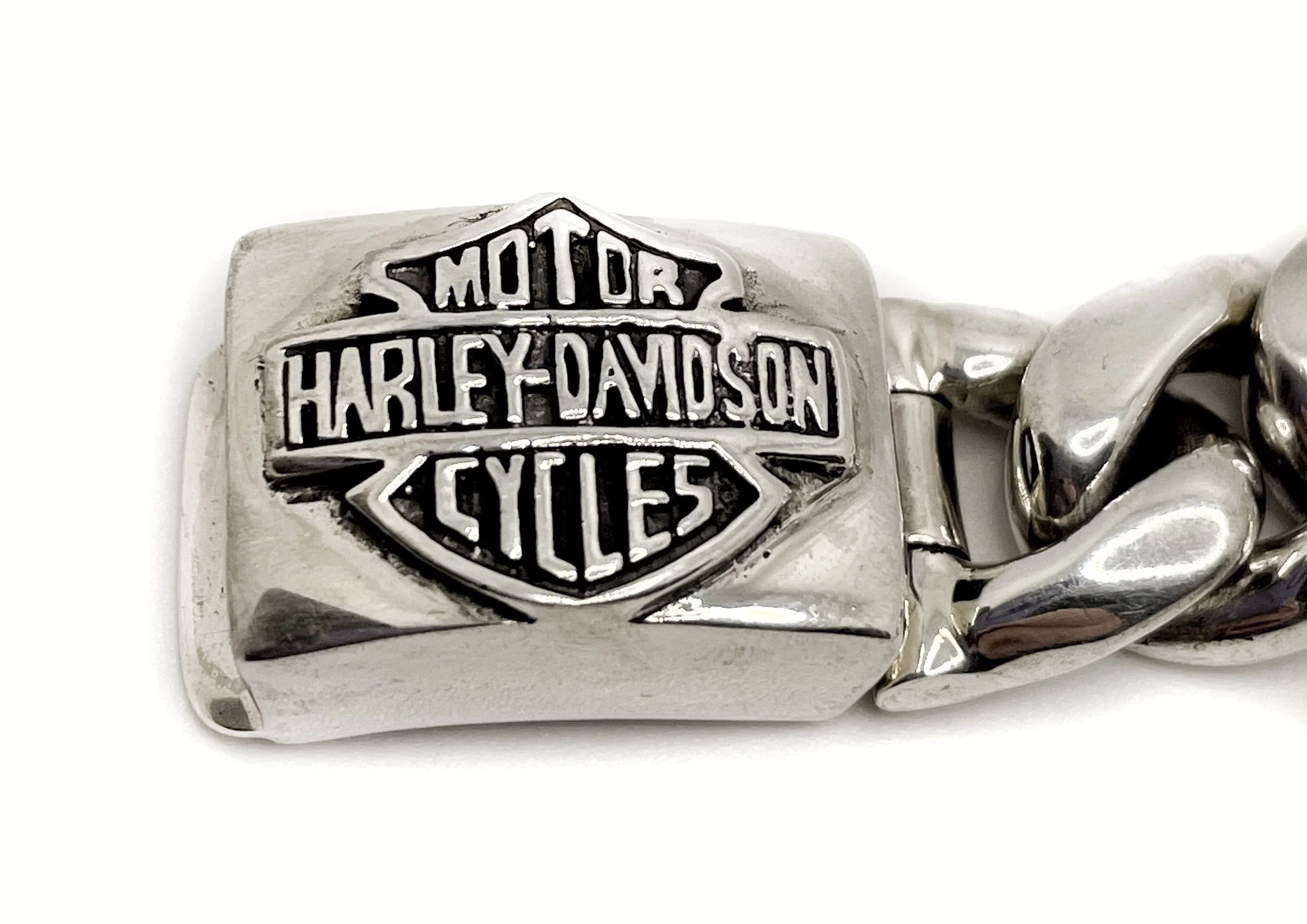 アクセサリー 80s Harley Davidson Bracelet Silver925 Vintage Harley Davidson Bike Chain Sterling Silver 925 Men