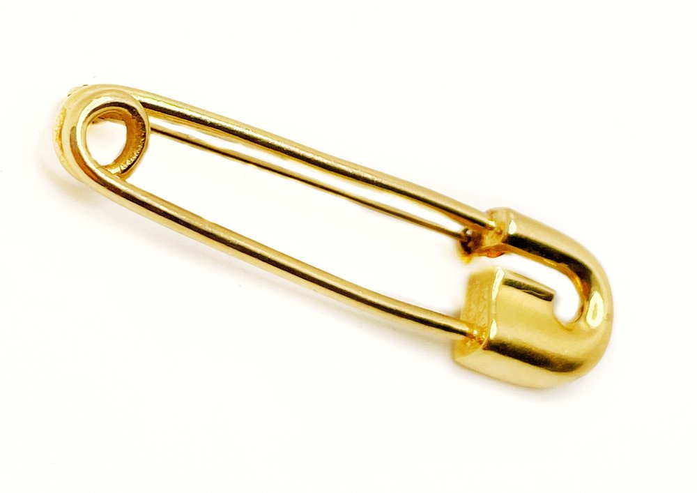14k Gold Safety Pin STOCK PIN - Show Stable Artisans