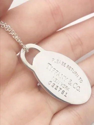 Tiffany & Co. Return to Tiffany Oval Tag Necklace 24