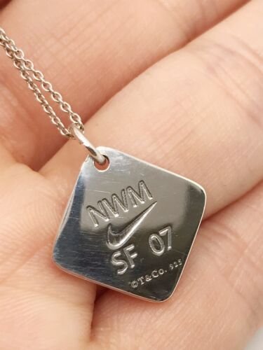 Tiffany & Co. Sterling Silver Nike NWM SF 07 Charm Necklace