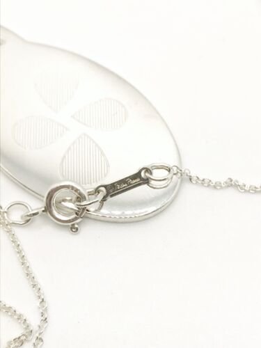 Tiffany & Co. Sterling Silver 4 Leaf Clover Tag Necklace 18 Chain