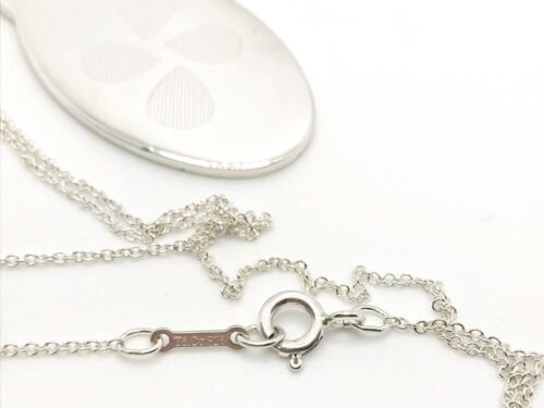 Tiffany & Co. Sterling Silver 4 Leaf Clover Tag Necklace 18 Chain
