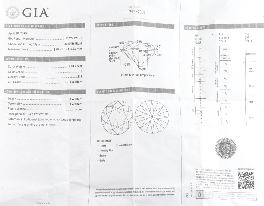 Lab Grown Diamond Grading Gia Check Report Number Gia Report
