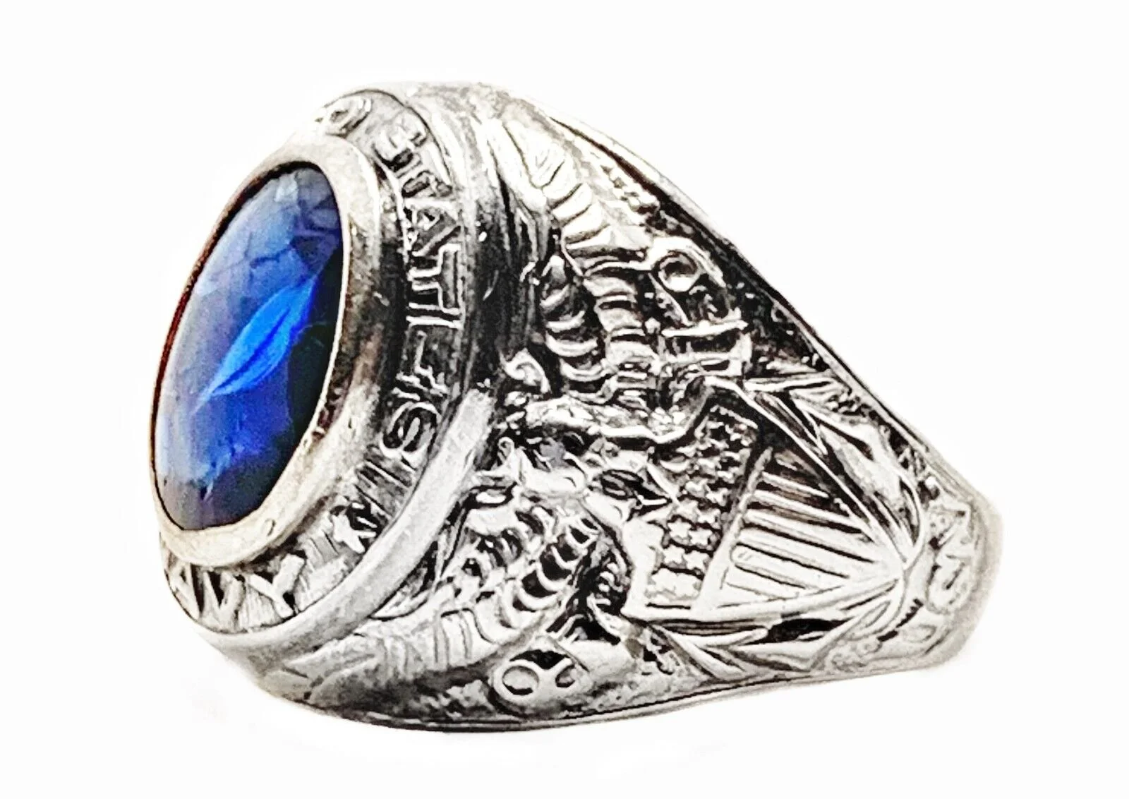 Vintage US Navy Sterling with Blue Stone Ring — DeWitt's Diamond & Gold ...