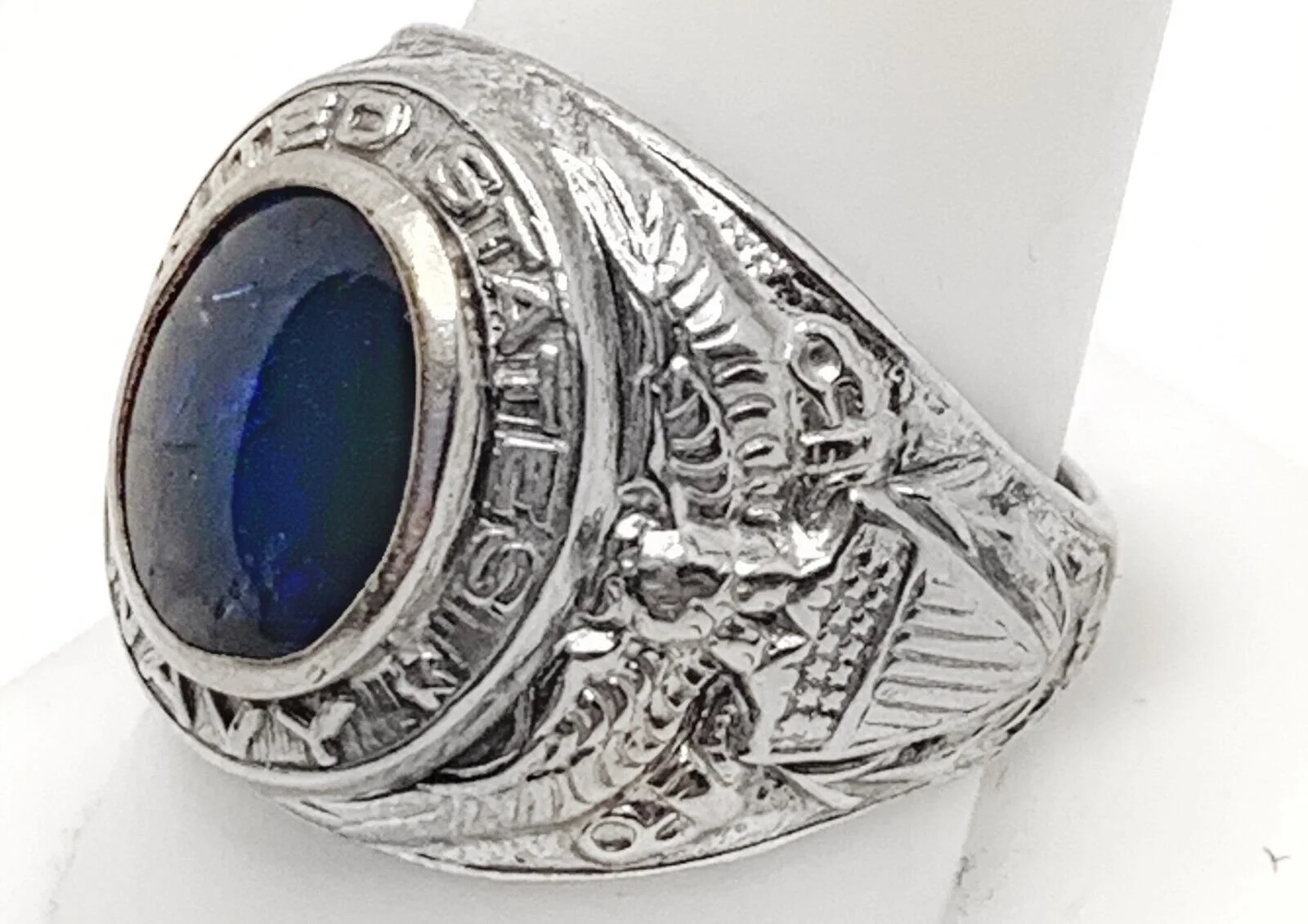 Vintage US Navy Sterling with Blue Stone Ring — DeWitt's Diamond & Gold ...