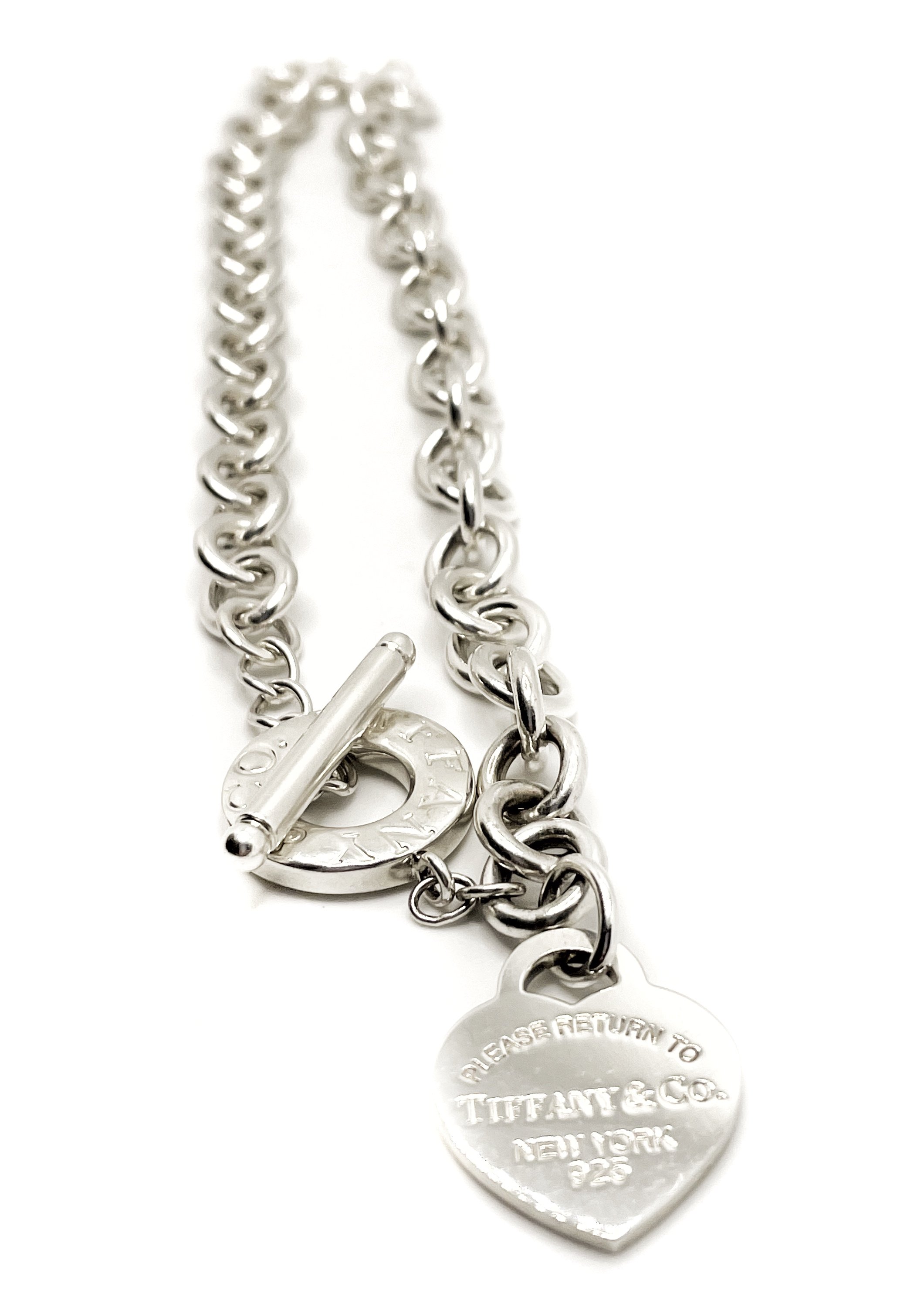 TIFFANY Sterling Silver Heart Tag Toggle Necklace 1369007 | FASHIONPHILE